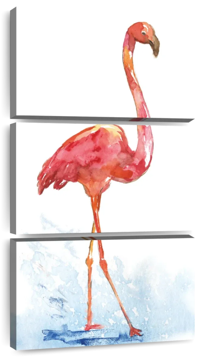 A Flamingo Splash I Wall Art