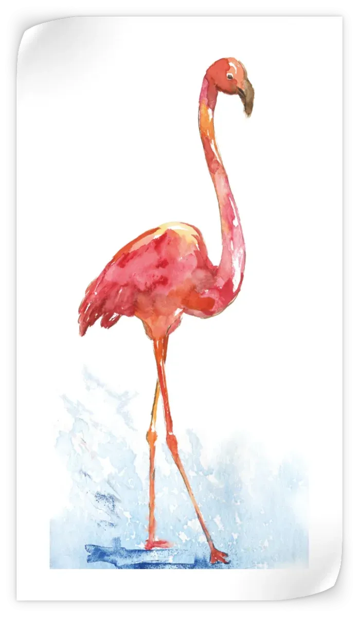 A Flamingo Splash I Wall Art