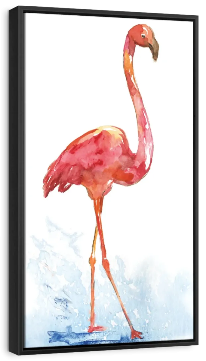 A Flamingo Splash I Wall Art