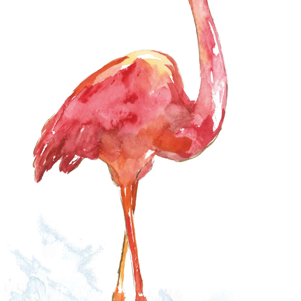 A Flamingo Splash I Wall Art