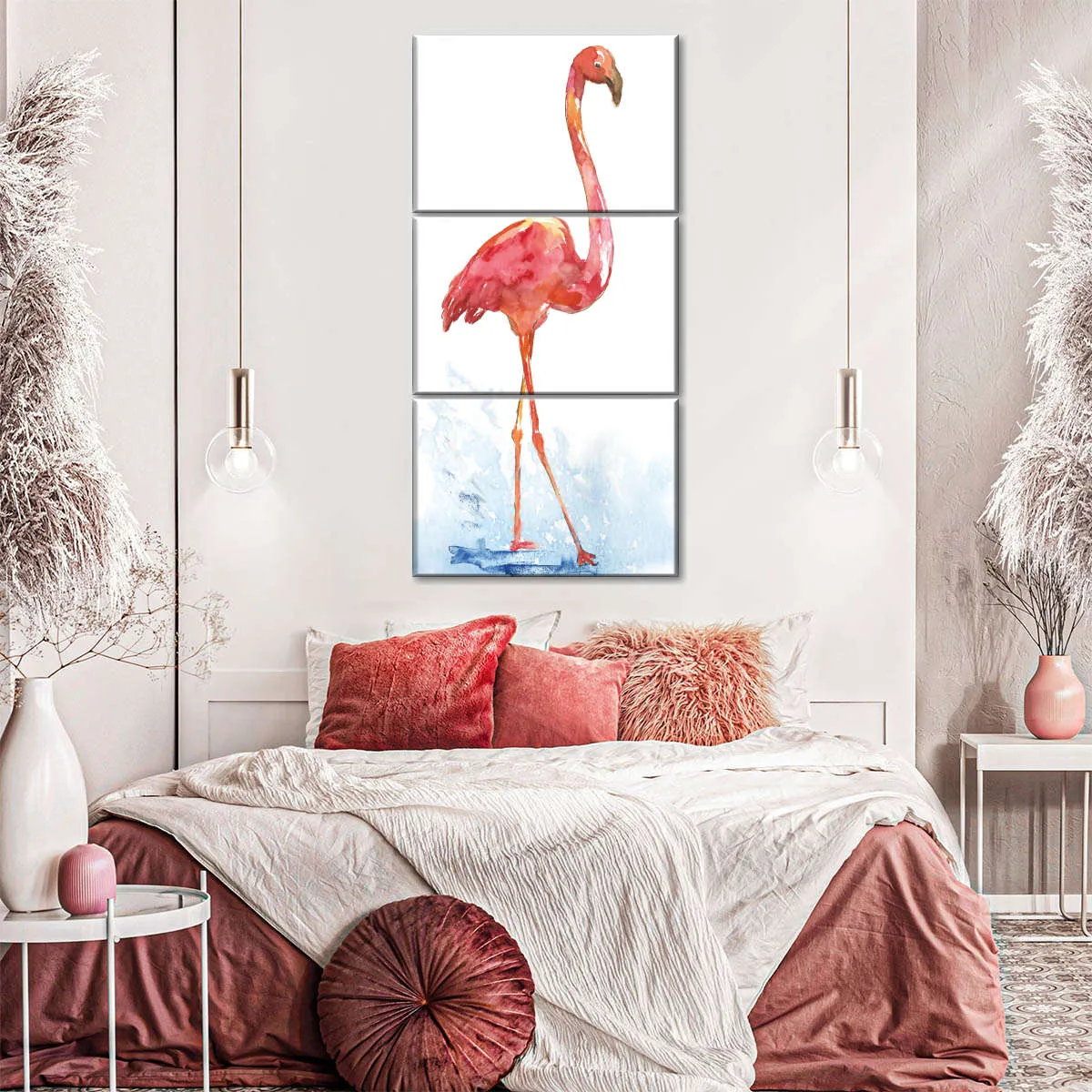 A Flamingo Splash I Wall Art