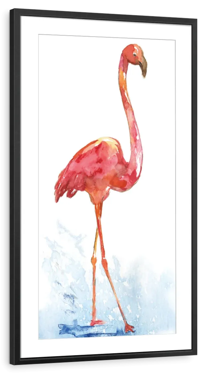 A Flamingo Splash I Wall Art