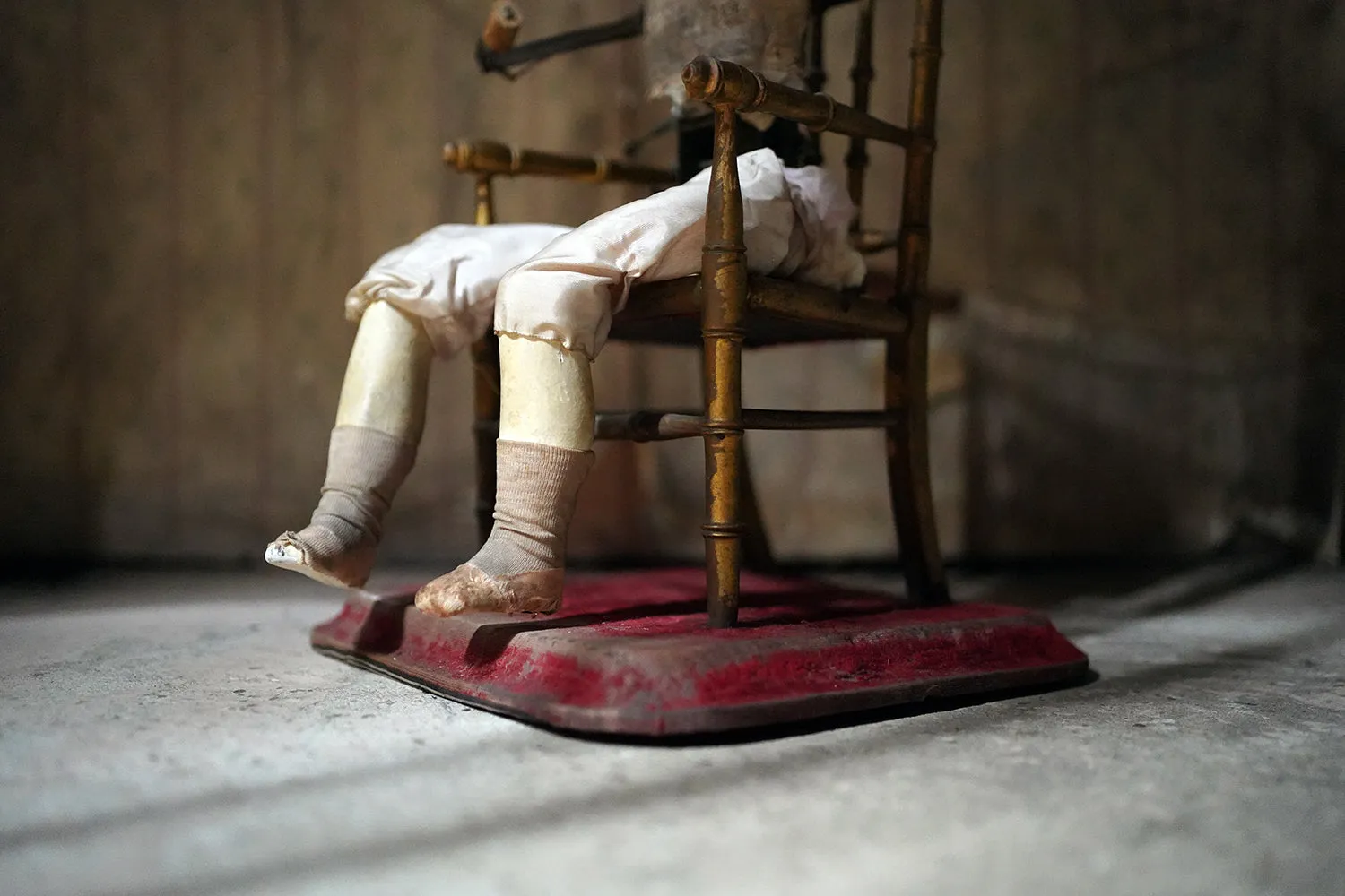 A French Bisque Musical Automaton by Roullet et Decamps; ‘Bebe Tricoteur’ c.1885-90