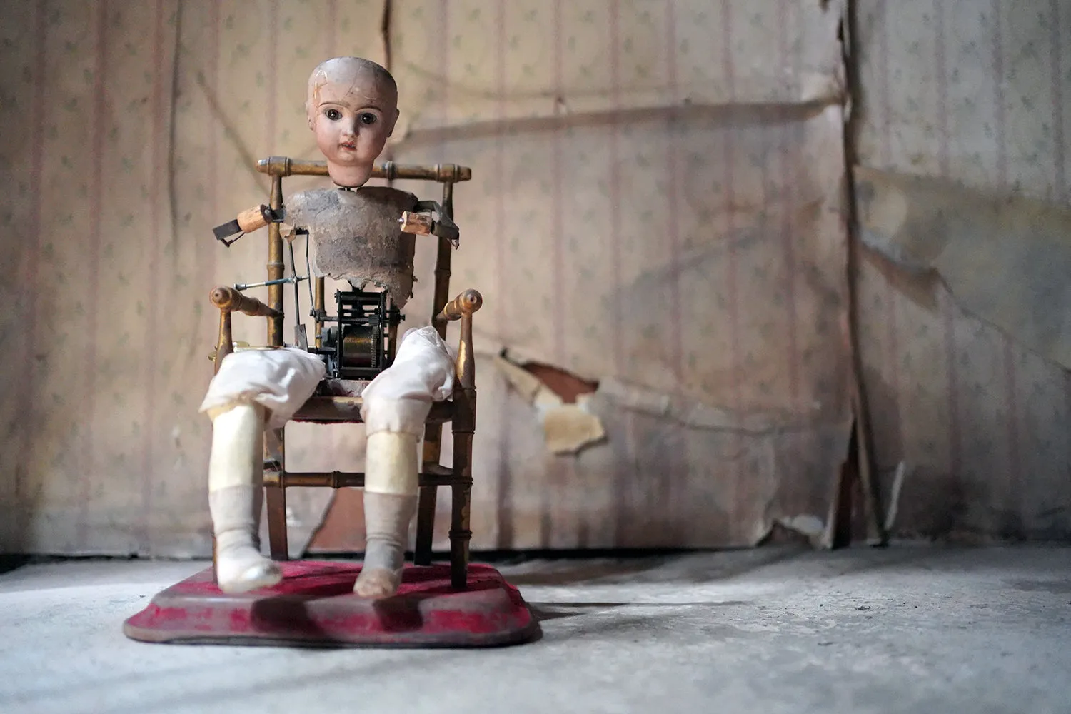 A French Bisque Musical Automaton by Roullet et Decamps; ‘Bebe Tricoteur’ c.1885-90