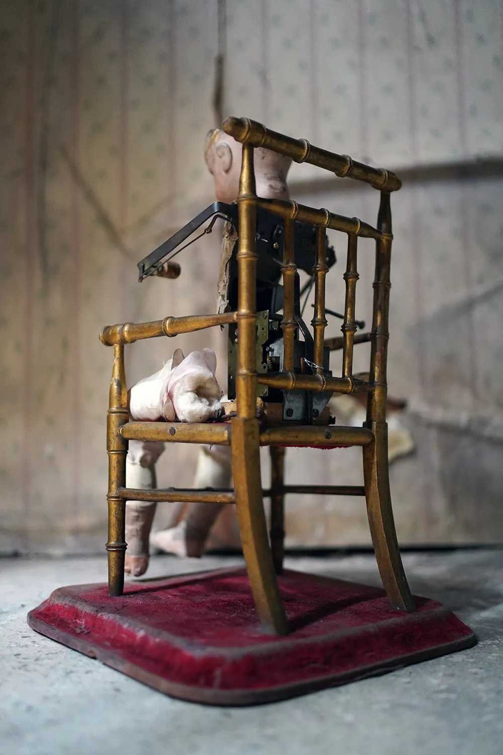 A French Bisque Musical Automaton by Roullet et Decamps; ‘Bebe Tricoteur’ c.1885-90