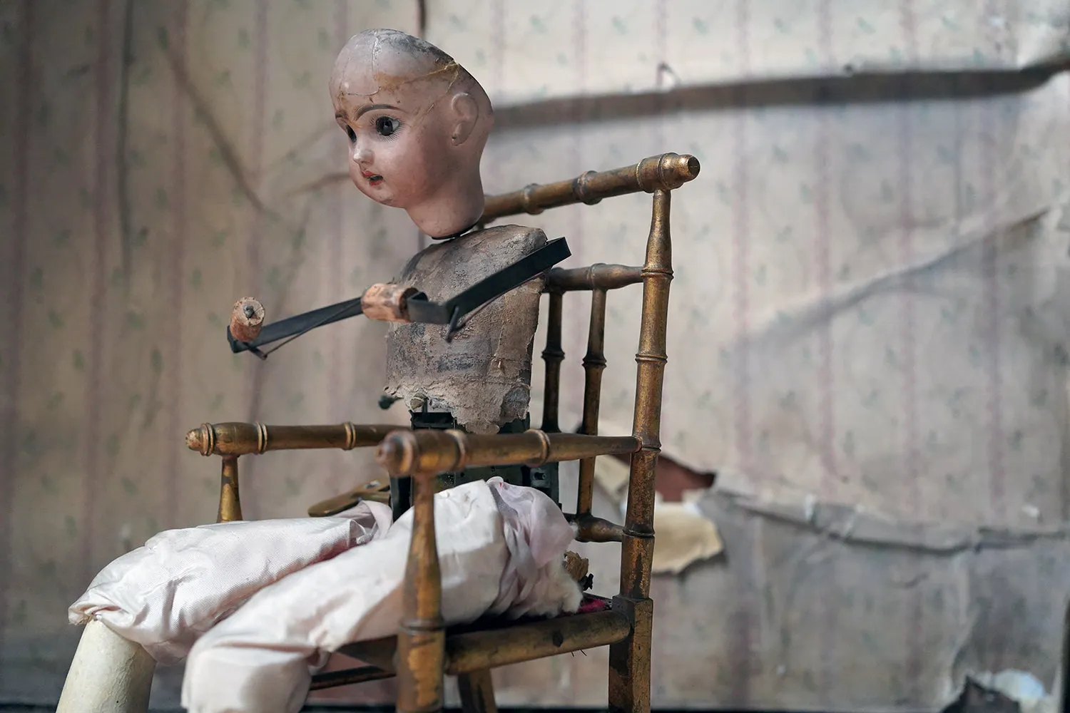 A French Bisque Musical Automaton by Roullet et Decamps; ‘Bebe Tricoteur’ c.1885-90