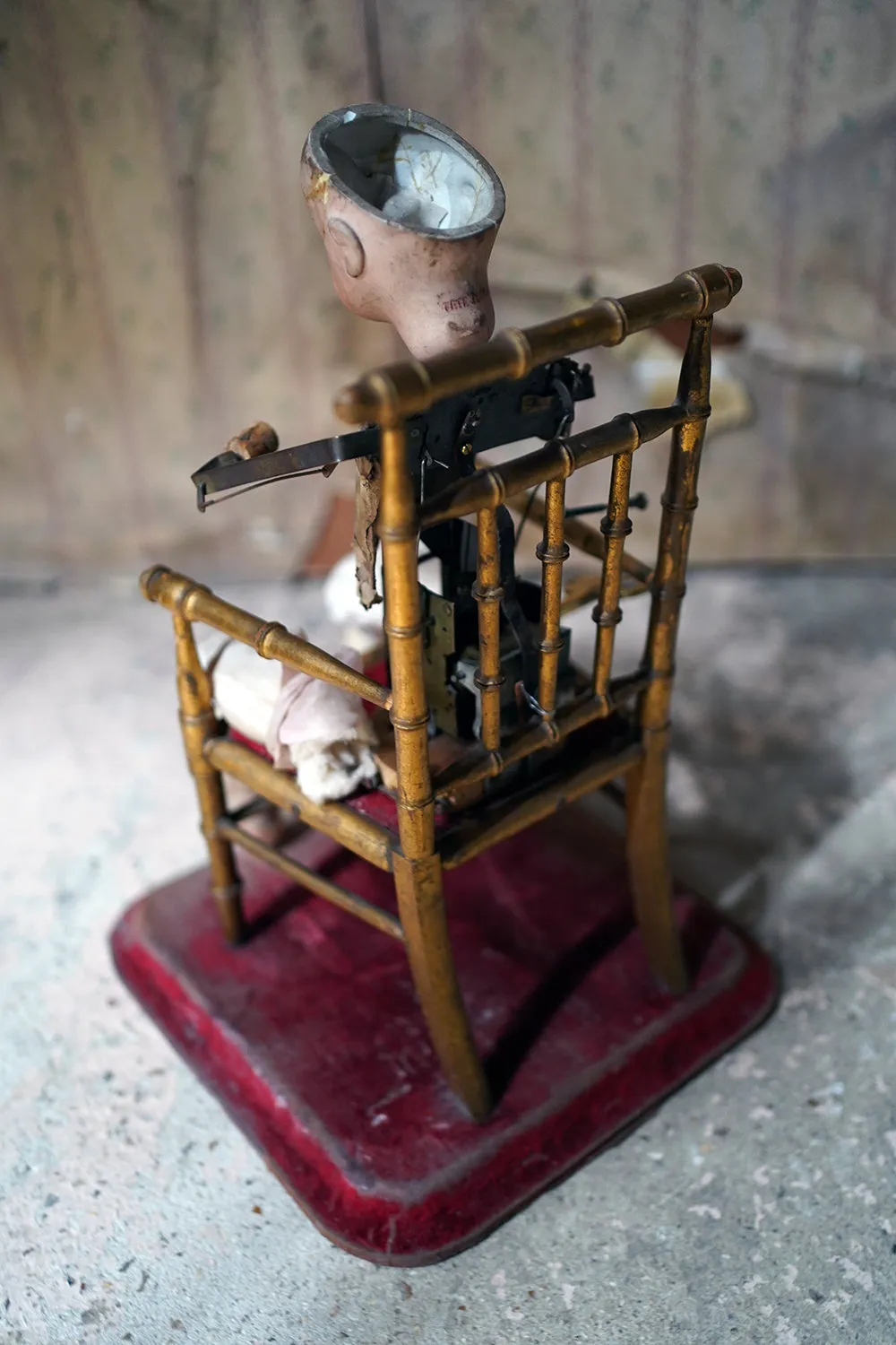 A French Bisque Musical Automaton by Roullet et Decamps; ‘Bebe Tricoteur’ c.1885-90
