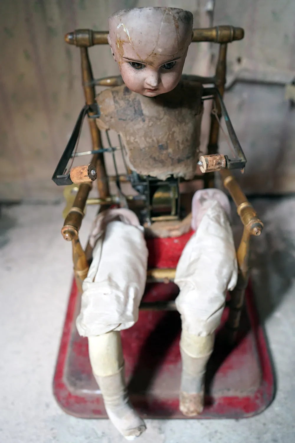 A French Bisque Musical Automaton by Roullet et Decamps; ‘Bebe Tricoteur’ c.1885-90