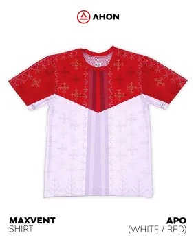 Apo Maxvent SS Shirt (white / red) - dri fit mesh