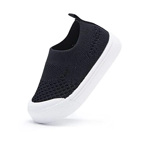 Baby Walking Shoes First Boy Girl Walker Infant Sock Tennis Mesh Sock Tennis Mesh Sneakers Breathable 6 9 12 18 24 Months Black Size 12-18 Months Infant