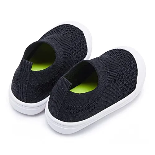 Baby Walking Shoes First Boy Girl Walker Infant Sock Tennis Mesh Sock Tennis Mesh Sneakers Breathable 6 9 12 18 24 Months Black Size 12-18 Months Infant