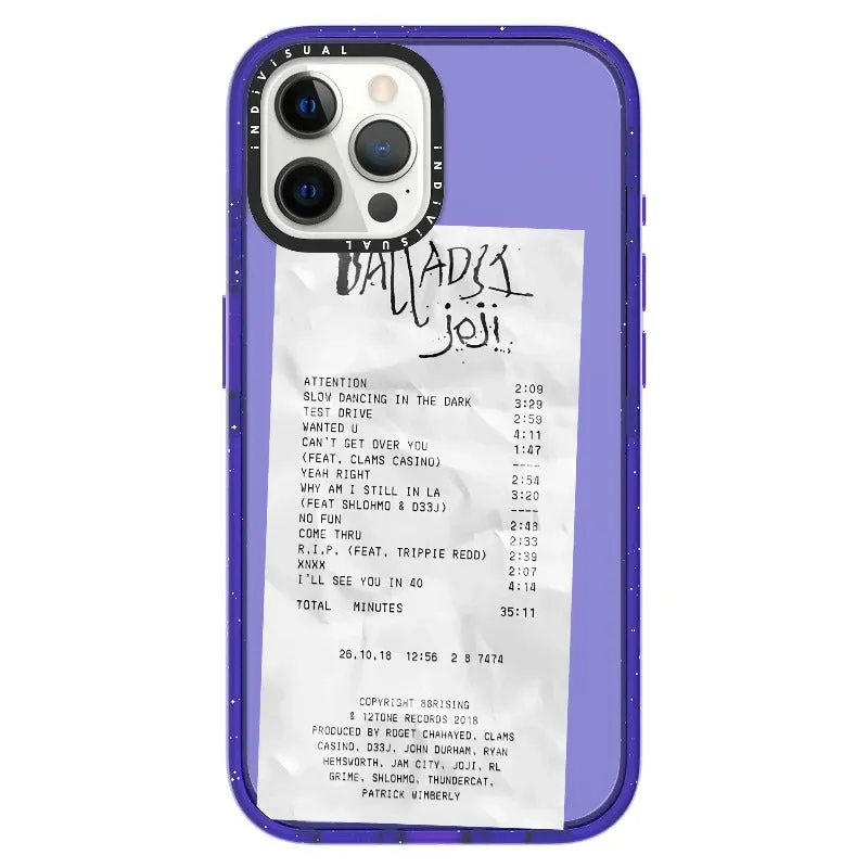 Ballads Joji Receipt Style Phone Case_iPhone Ultra-Impact Case [1522219]