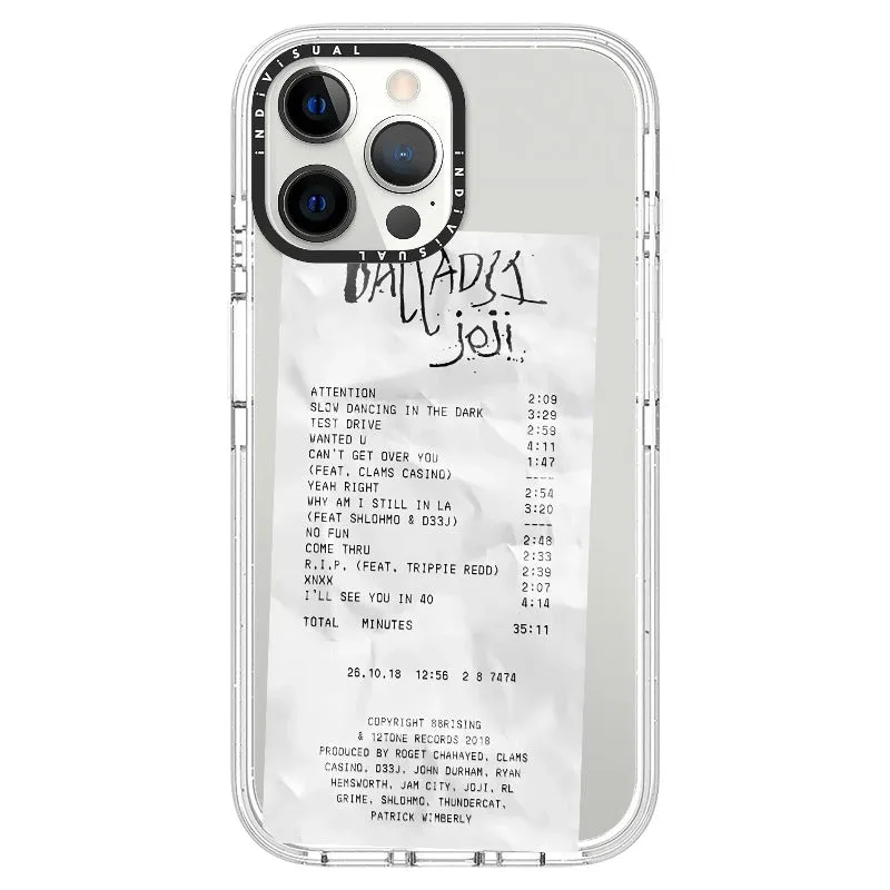 Ballads Joji Receipt Style Phone Case_iPhone Ultra-Impact Case [1522219]