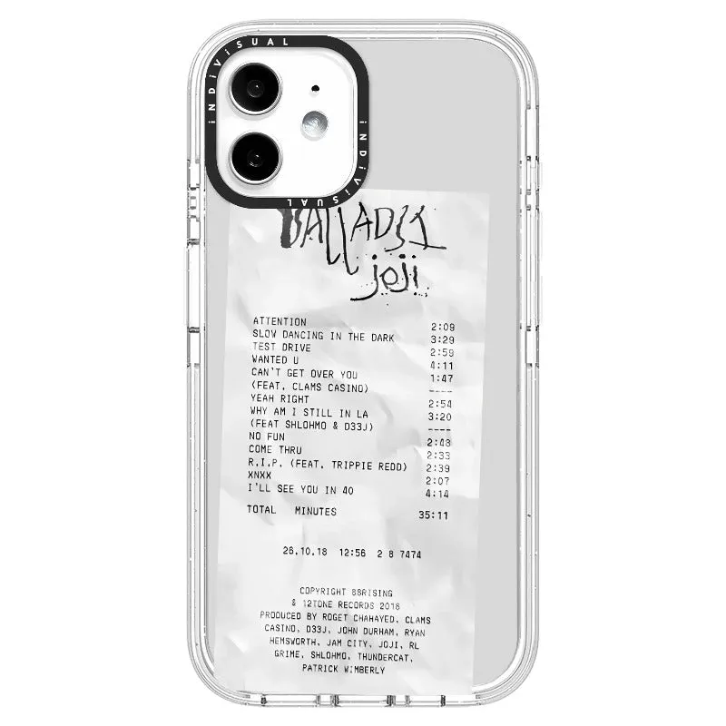 Ballads Joji Receipt Style Phone Case_iPhone Ultra-Impact Case [1522219]