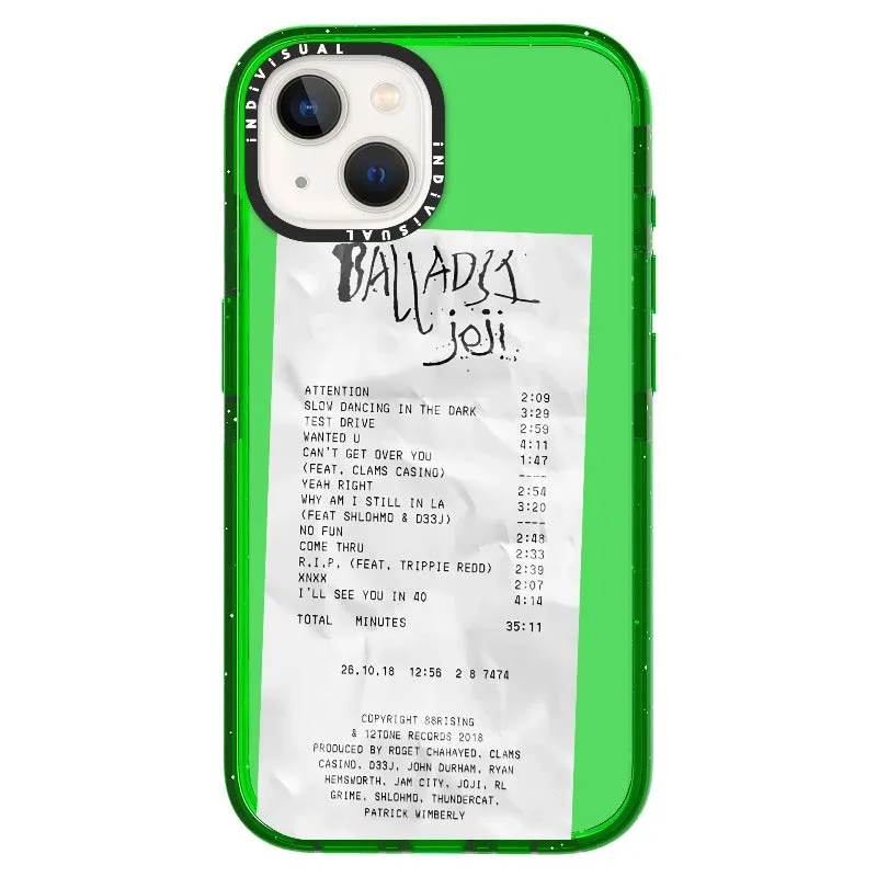 Ballads Joji Receipt Style Phone Case_iPhone Ultra-Impact Case [1522219]