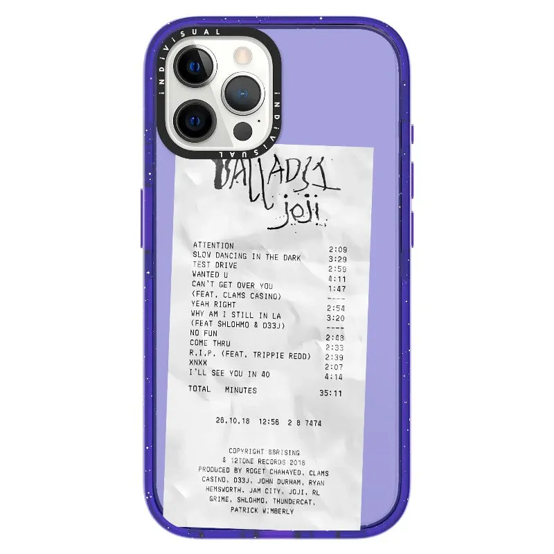 Ballads Joji Receipt Style Phone Case_iPhone Ultra-Impact Case [1522219]