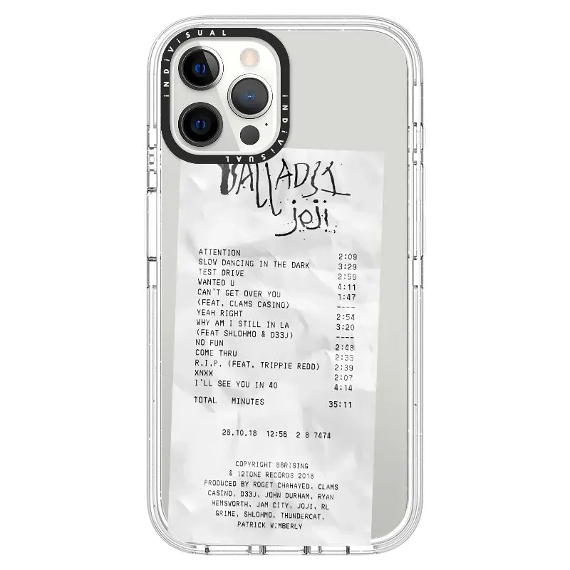 Ballads Joji Receipt Style Phone Case_iPhone Ultra-Impact Case [1522219]