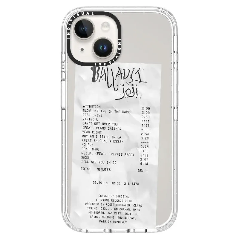 Ballads Joji Receipt Style Phone Case_iPhone Ultra-Impact Case [1522219]