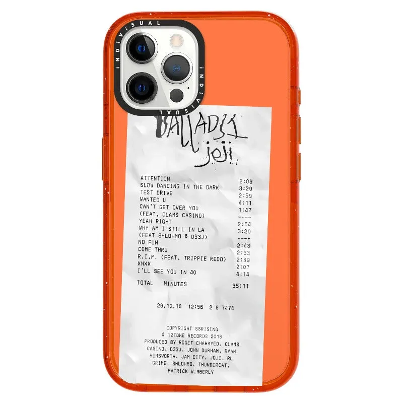 Ballads Joji Receipt Style Phone Case_iPhone Ultra-Impact Case [1522219]