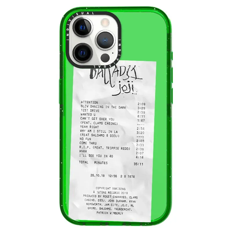 Ballads Joji Receipt Style Phone Case_iPhone Ultra-Impact Case [1522219]
