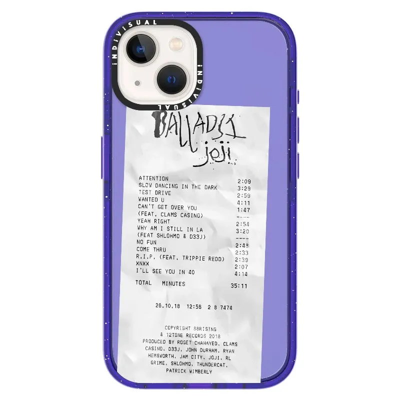 Ballads Joji Receipt Style Phone Case_iPhone Ultra-Impact Case [1522219]