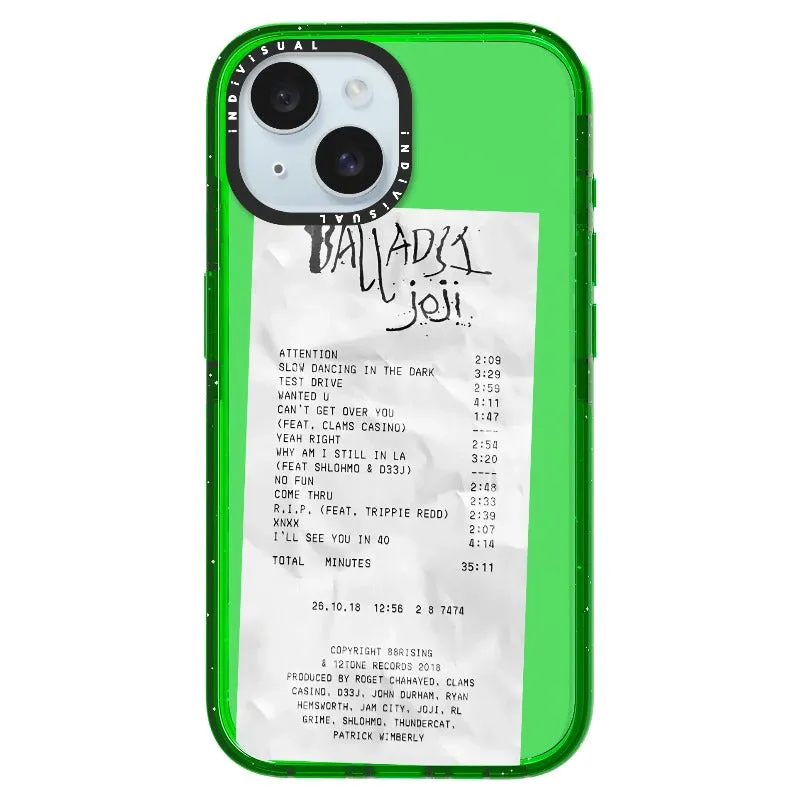 Ballads Joji Receipt Style Phone Case_iPhone Ultra-Impact Case [1522219]