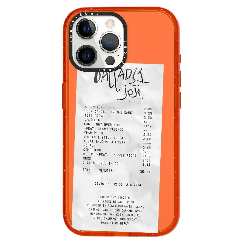 Ballads Joji Receipt Style Phone Case_iPhone Ultra-Impact Case [1522219]