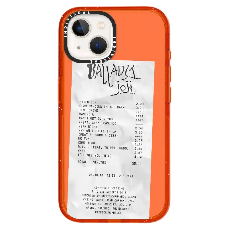 Ballads Joji Receipt Style Phone Case_iPhone Ultra-Impact Case [1522219]