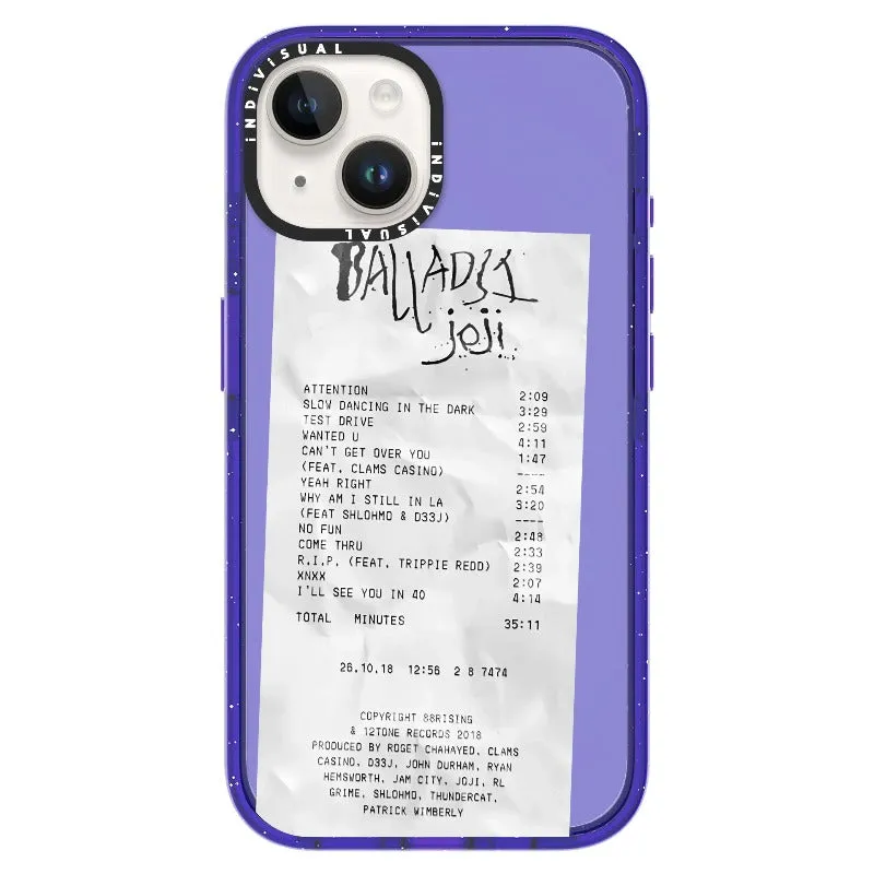 Ballads Joji Receipt Style Phone Case_iPhone Ultra-Impact Case [1522219]