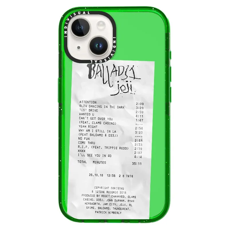 Ballads Joji Receipt Style Phone Case_iPhone Ultra-Impact Case [1522219]