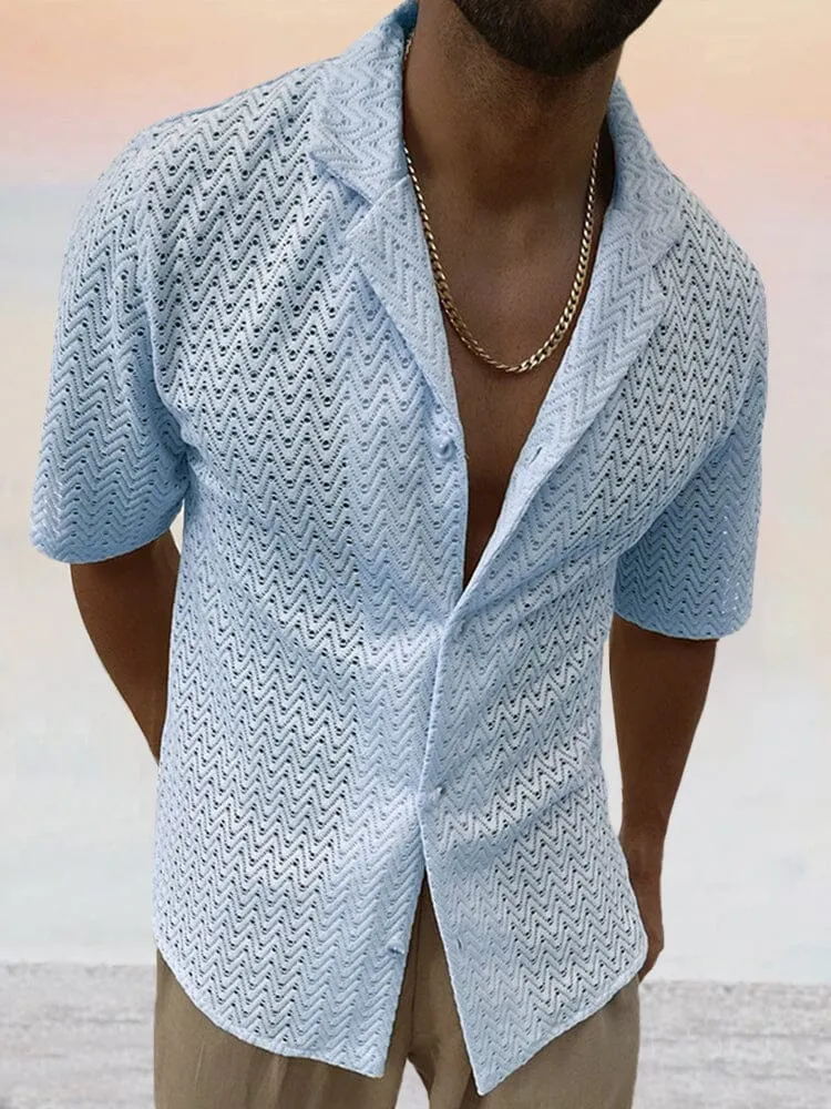 Casual Breathable Hollow Out Shirt
