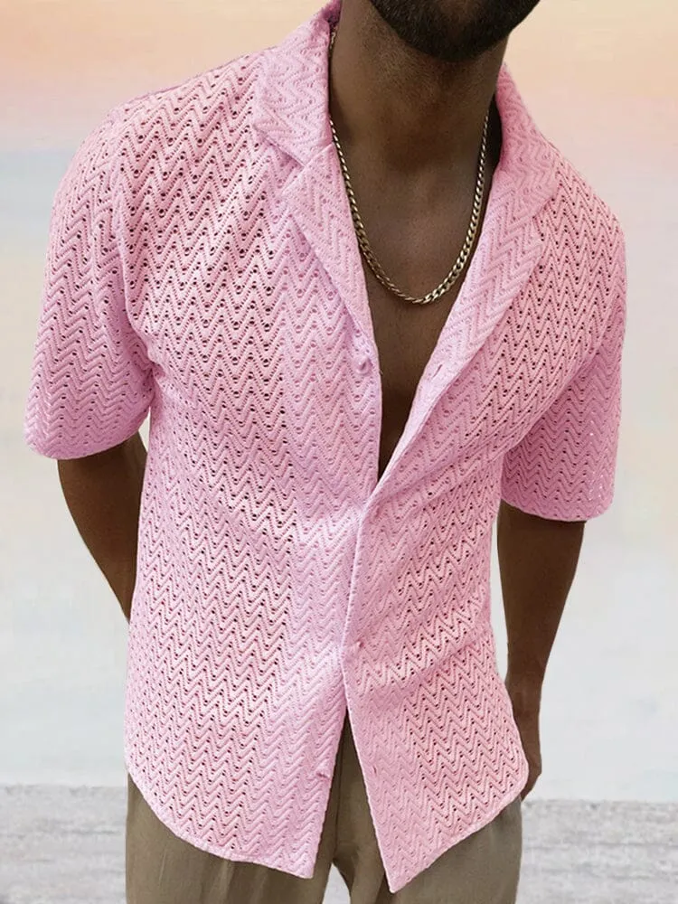 Casual Breathable Hollow Out Shirt