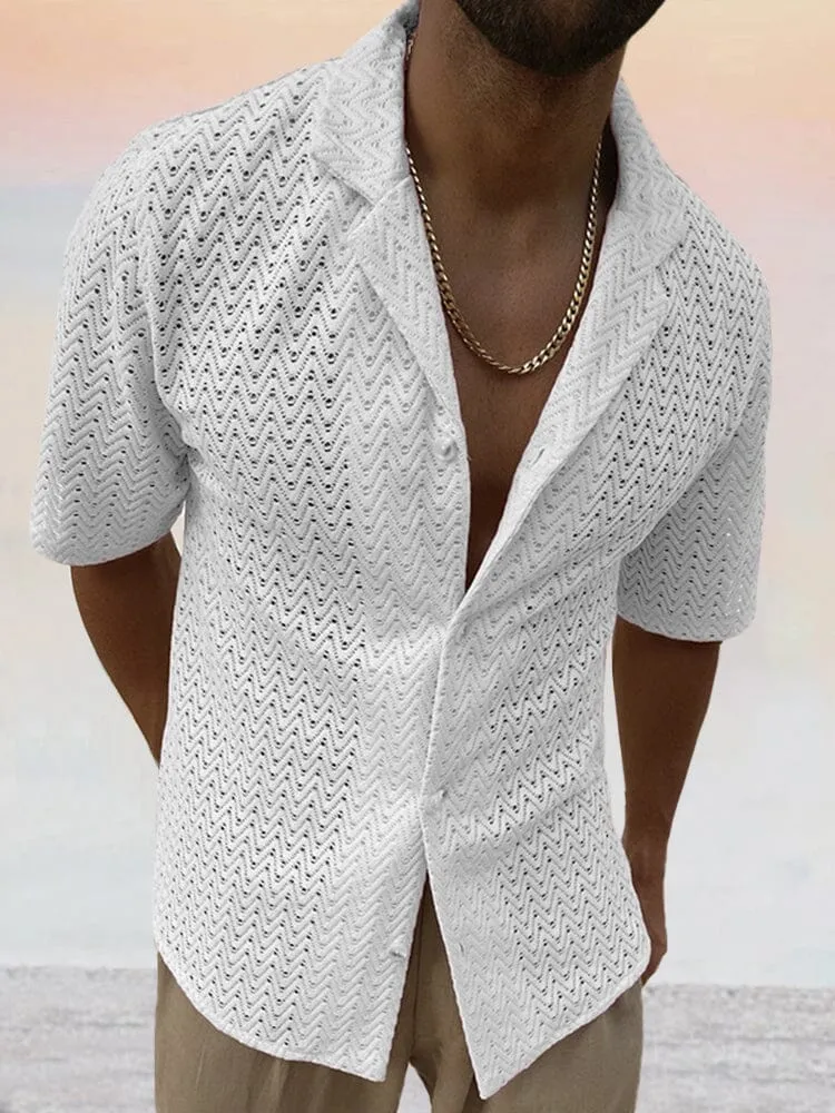 Casual Breathable Hollow Out Shirt