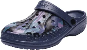 CERYTHRINA Boy's Camouflage Garden Clog Rubber Indoor Outdoor Mules Non Slip Sandals Big Kids Water Shoes