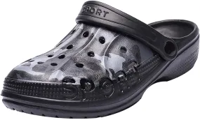 CERYTHRINA Boy's Camouflage Garden Clog Rubber Indoor Outdoor Mules Non Slip Sandals Big Kids Water Shoes