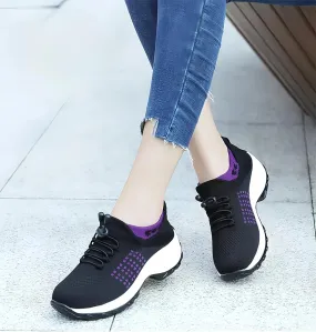 Comfortable Women's Shoes, Comfortwear Ortho Stretch Cushion Shoes, Sports Walking Shoes, Plus Size