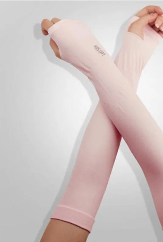 Custom logo sleeve sunscreen gloves