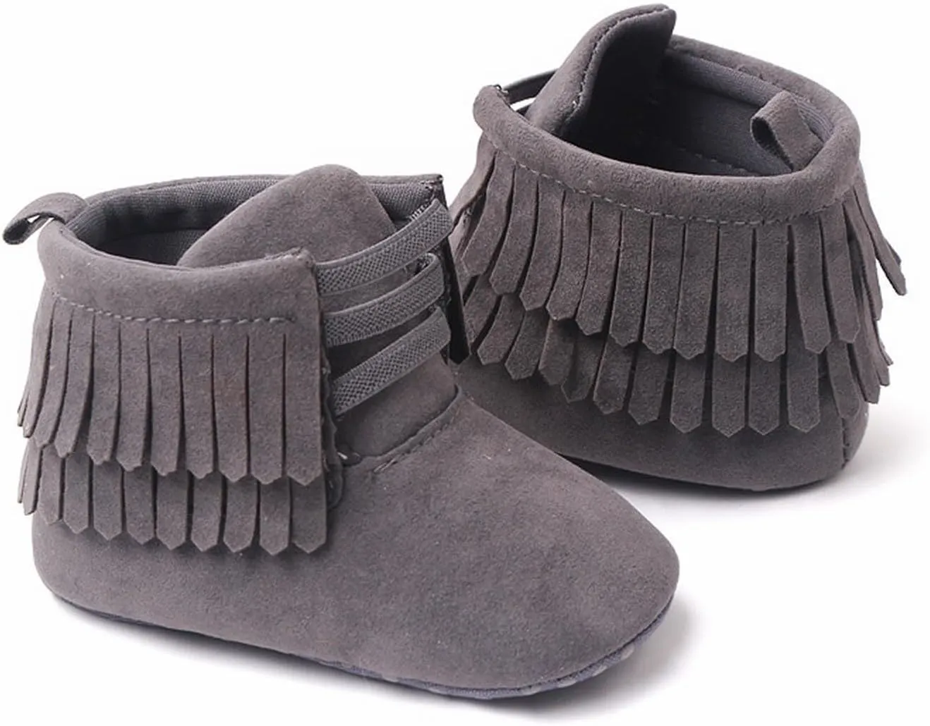 Girls Kids Loafers Booties Solid Ankle Flat Shoes Childrens Soft Sole Warm Boots Fashion Non Slip Warm Comfy Snow Shoes
