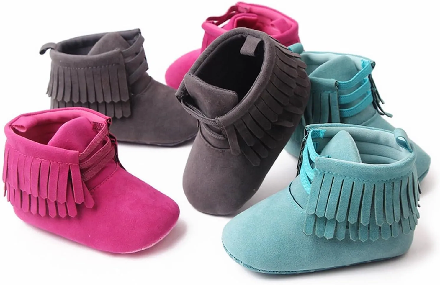 Girls Kids Loafers Booties Solid Ankle Flat Shoes Childrens Soft Sole Warm Boots Fashion Non Slip Warm Comfy Snow Shoes