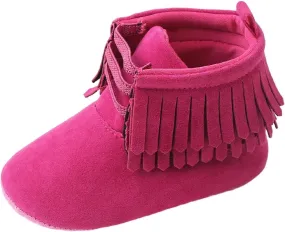 Girls Kids Loafers Booties Solid Ankle Flat Shoes Childrens Soft Sole Warm Boots Fashion Non Slip Warm Comfy Snow Shoes