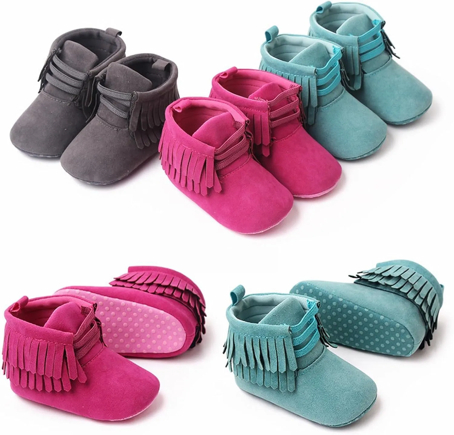 Girls Kids Loafers Booties Solid Ankle Flat Shoes Childrens Soft Sole Warm Boots Fashion Non Slip Warm Comfy Snow Shoes