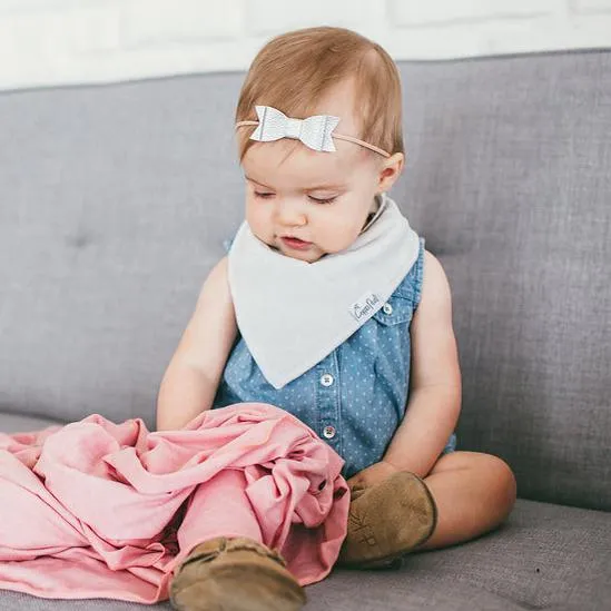 Gray Basics Baby Bandana Bib Set