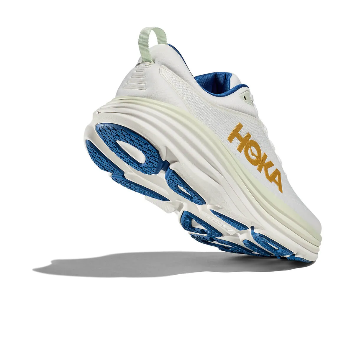 Hoka Bondi 8 Mens Running Shoes | Frost & Gold Colorway – Maximum Cushioning & Comfort