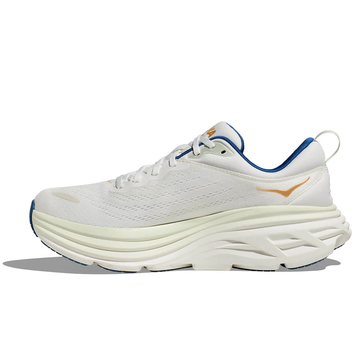 Hoka Bondi 8 Mens Running Shoes | Frost & Gold Colorway – Maximum Cushioning & Comfort