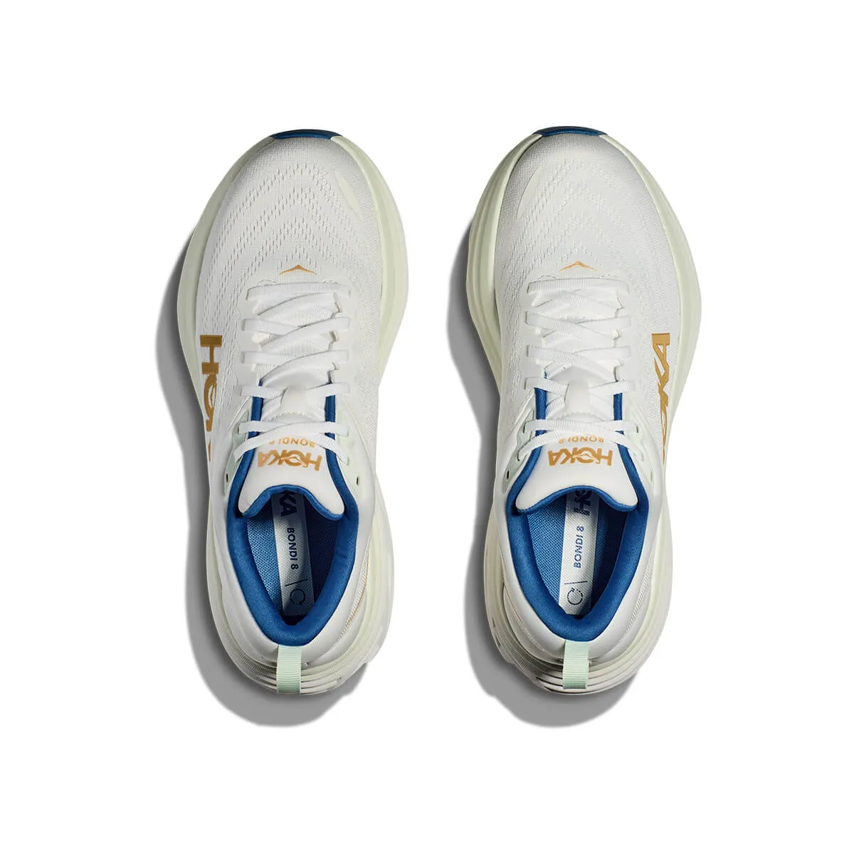 Hoka Bondi 8 Mens Running Shoes | Frost & Gold Colorway – Maximum Cushioning & Comfort