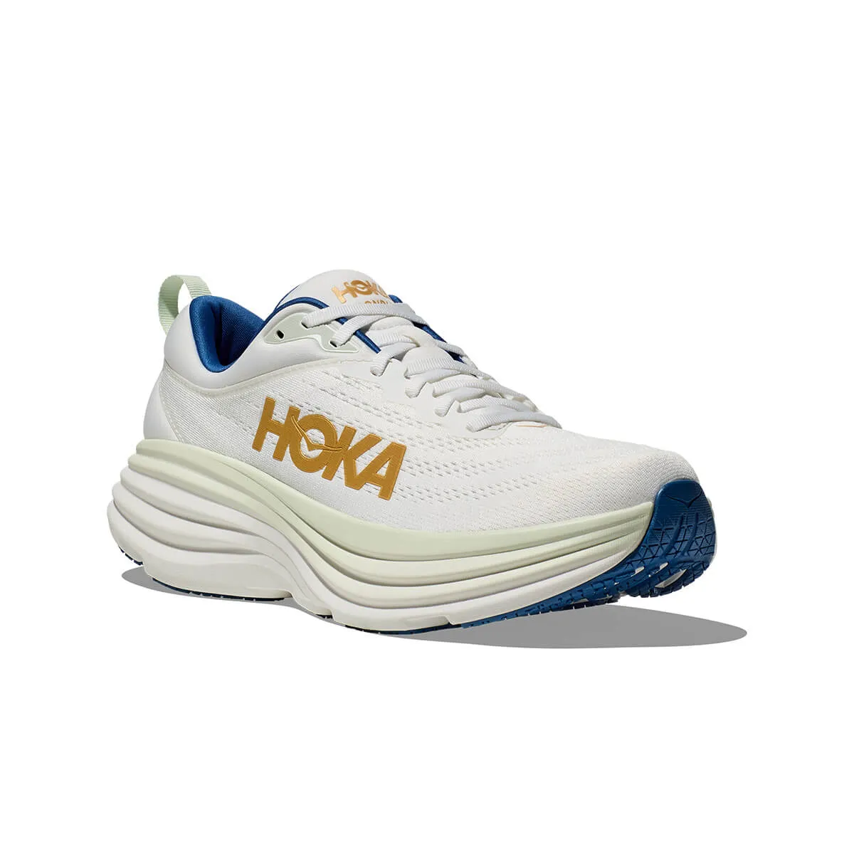 Hoka Bondi 8 Mens Running Shoes | Frost & Gold Colorway – Maximum Cushioning & Comfort
