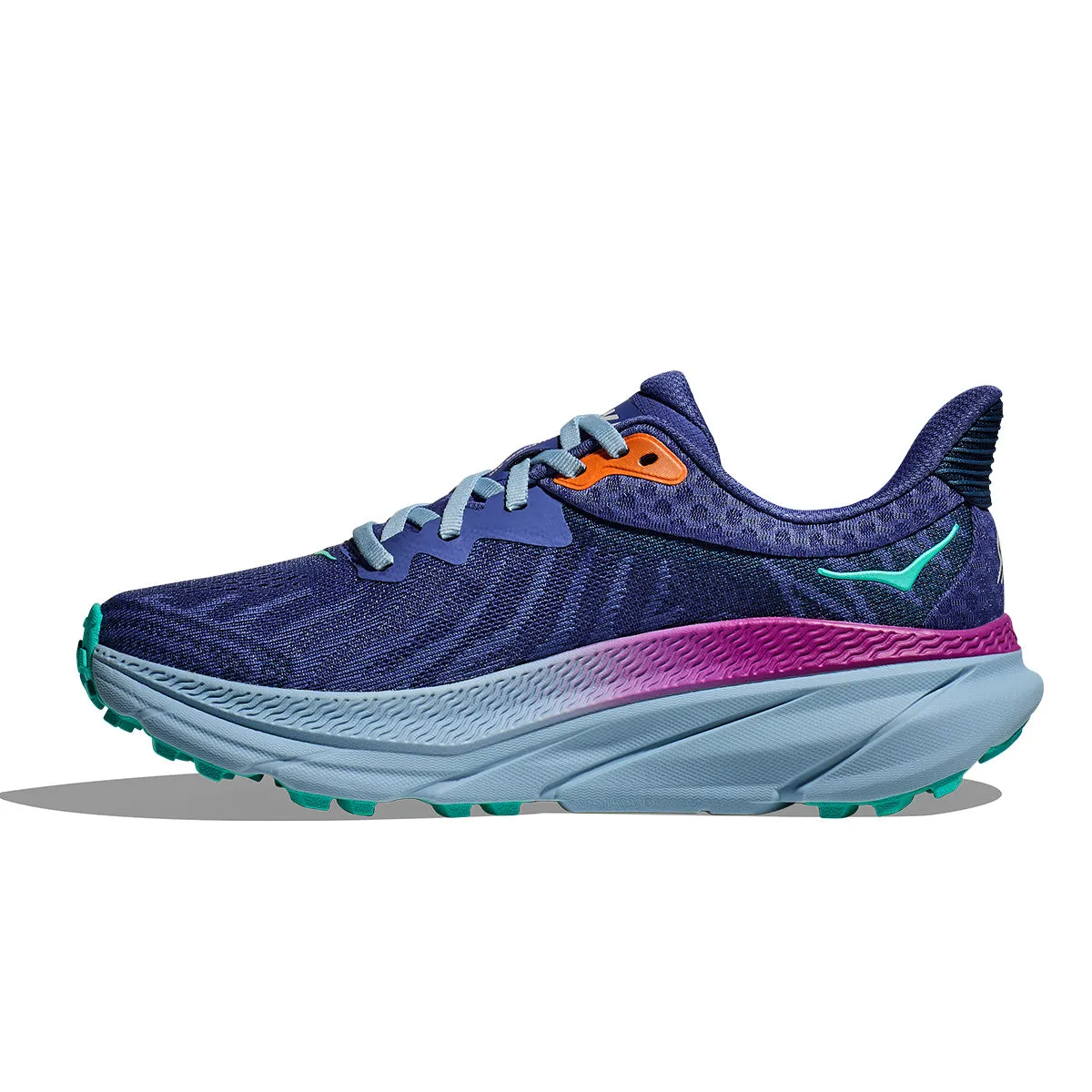Challenger 7 Womens Hoka Trail Running Shoes in Evening Sky/Drizzle Colorway