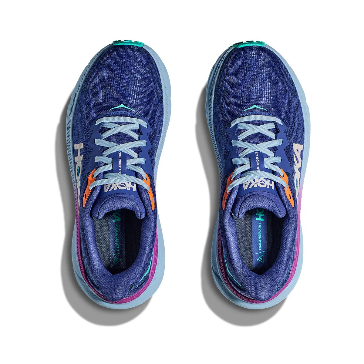 Challenger 7 Womens Hoka Trail Running Shoes in Evening Sky/Drizzle Colorway