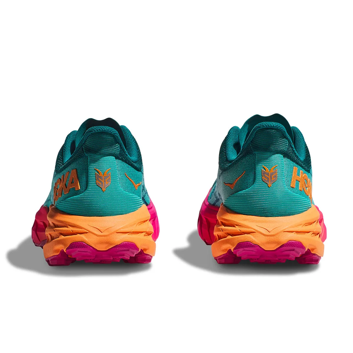 Mens Hoka Speedgoat 5 Performance Trail Running Shoes in Deep Lake/Ceramic