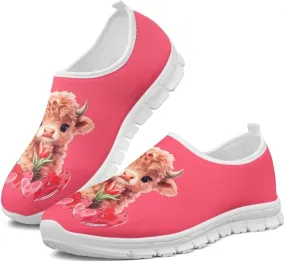 Jeiento Women's Love Heart Casual Slip on Shoes for Women Low Top Fashion Loafers